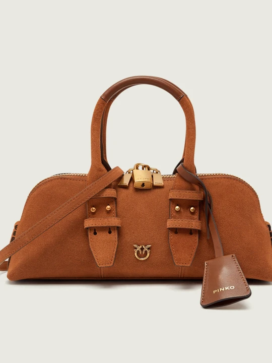 Zdjęcie produktu Pinko Kuferek Bowling Horizontal | zamsz camel
