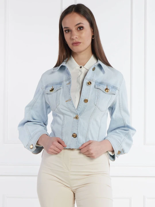Zdjęcie produktu Pinko Kurtka jeansowa BOB GIUBBINO | Cropped Fit błękitny
