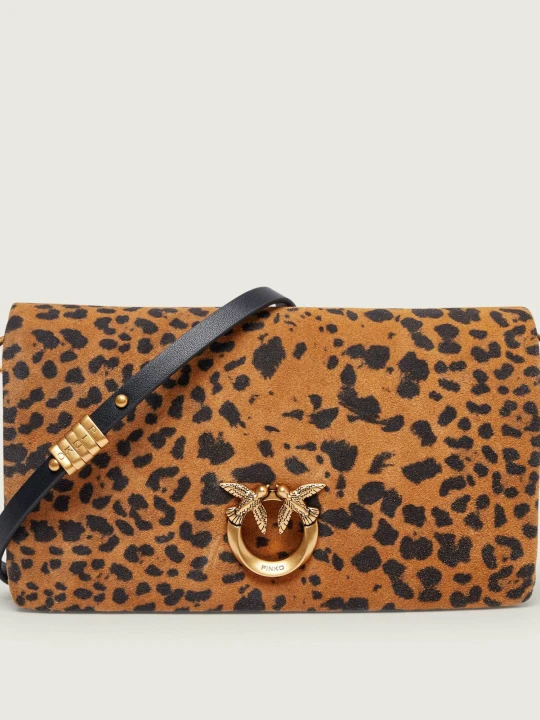 Zdjęcie produktu Pinko Listonoszka / kopertówka CLICK SOFT HORIZONTAL MINI | zamsz beżowy