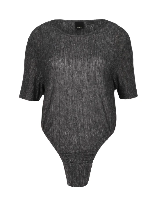 Zdjęcie produktu Pinko Lniane body BABEL | Cropped Fit czarny