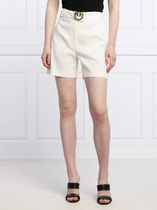 Zdjęcie produktu Pinko Lniane szorty SULMONA | Regular Fit kremowy