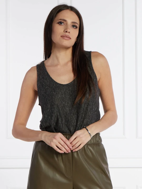 Zdjęcie produktu Pinko Lniany top | Relaxed fit czarny