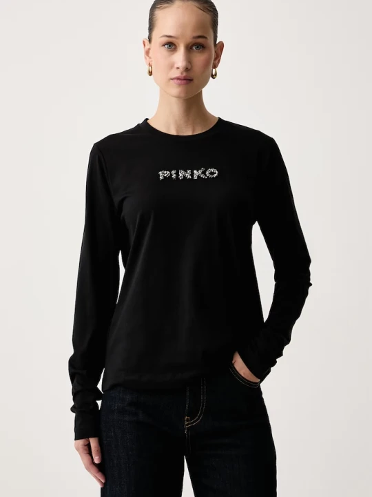 Zdjęcie produktu Pinko longsleeve damski bawełniany czarny
