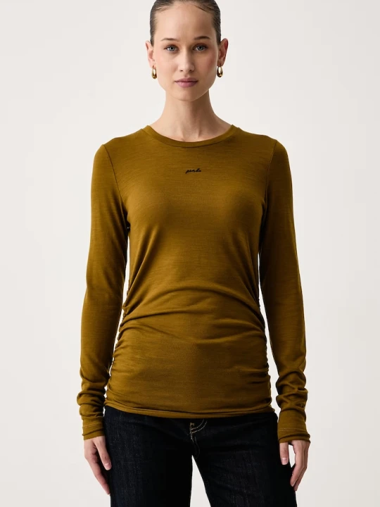 Zdjęcie produktu Pinko longsleeve damski z wełną zielony