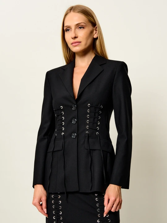 Zdjęcie produktu Pinko Marynarka Hummer | Slim Fit | z dodatkiem wełny czarny