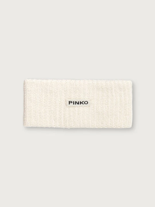 Zdjęcie produktu Pinko opaska na głowę damska z dodatkiem wełny beżowy