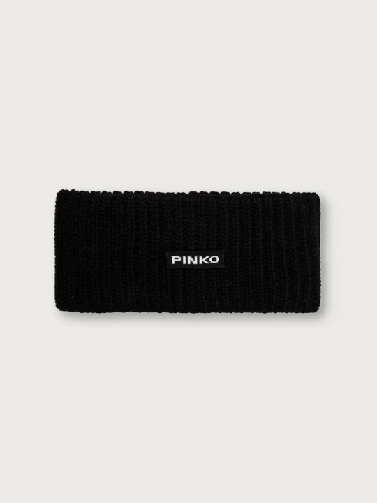 Zdjęcie produktu Pinko opaska na głowę damska z dodatkiem wełny czarny