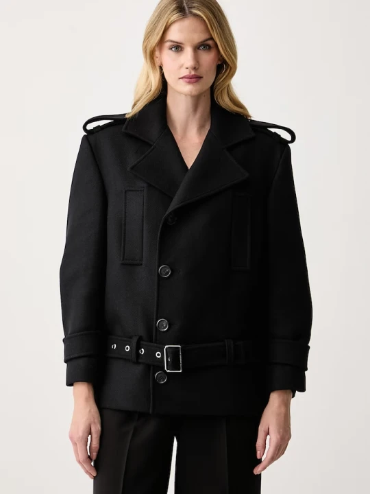 Zdjęcie produktu Pinko płaszcz damski z wełną czarny