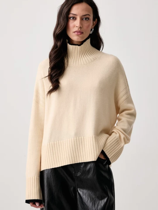 Zdjęcie produktu Pinko półgolf damski wełniany beżowy