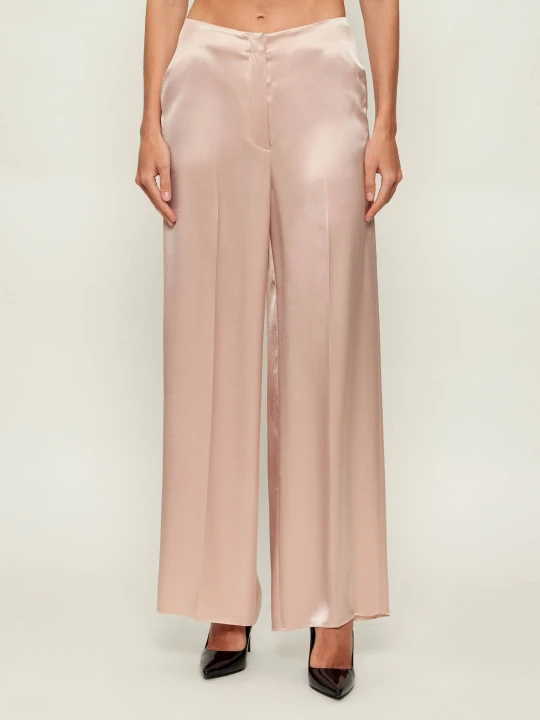 Zdjęcie produktu Pinko Satynowe spodnie LIMONCELLO | Relaxed fit beżowy