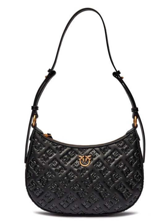 Zdjęcie produktu Pinko Skórzana hobo HALF MOON MINI czarny
