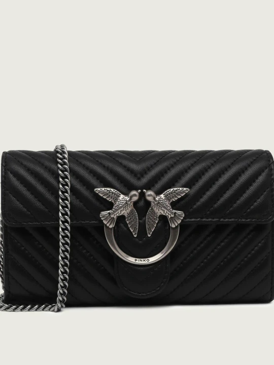 Zdjęcie produktu Pinko Skórzana kopertówka / portfel LOVE ONE WALLET C czarny