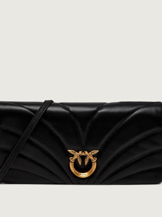 Zdjęcie produktu Pinko Skórzana listonoszka/kopertówka Click Horizontal Classic czarny
