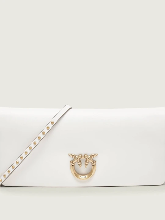 Zdjęcie produktu Pinko Skórzana listonoszka / kopertówka CLICK SOFT HORIZONTAL CLASSIC biały