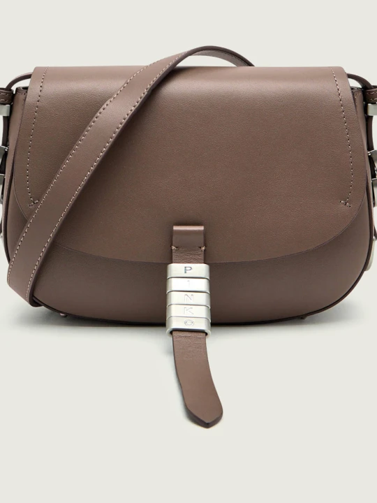 Zdjęcie produktu Pinko Skórzana listonoszka SADDLE MINI szary