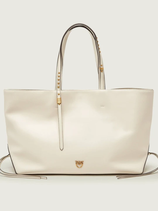 Zdjęcie produktu Pinko Skórzana shopperka CABAS CLASSIC beżowy