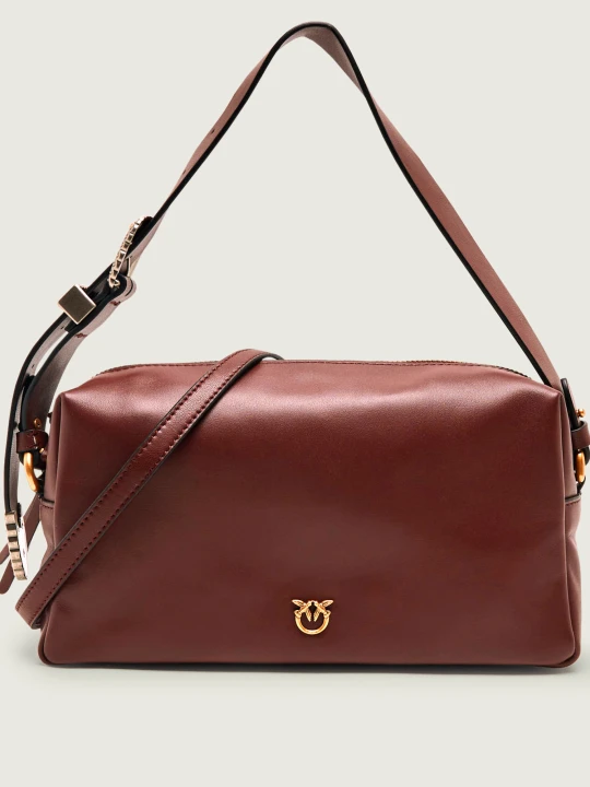 Zdjęcie produktu Pinko Skórzana torebka na ramię Bauletto brązowy