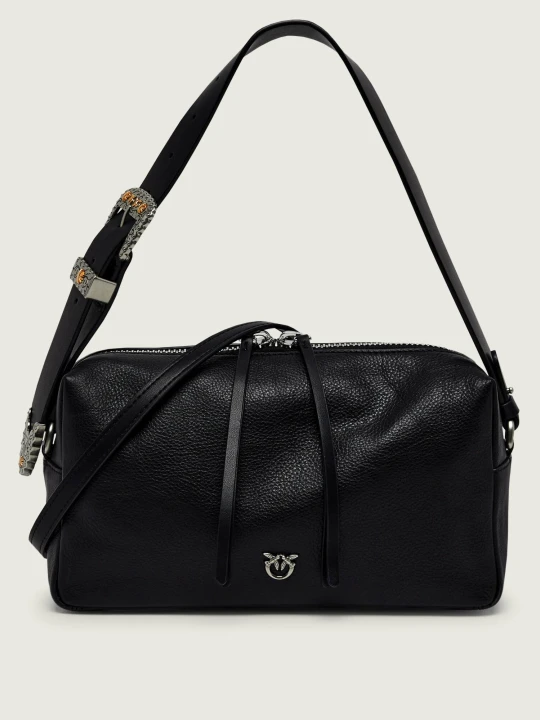 Zdjęcie produktu Pinko Skórzana torebka na ramię BAULETTO TRITTICO czarny
