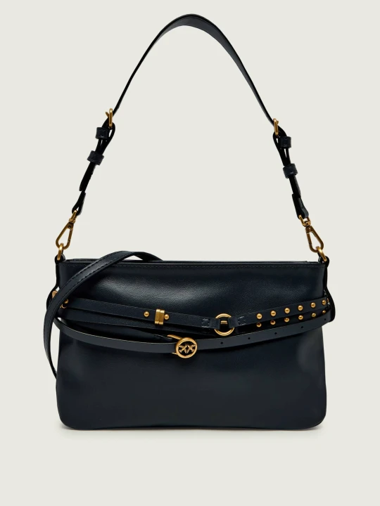 Zdjęcie produktu Pinko Skórzana torebka na ramię BELT BAG MINI granatowy