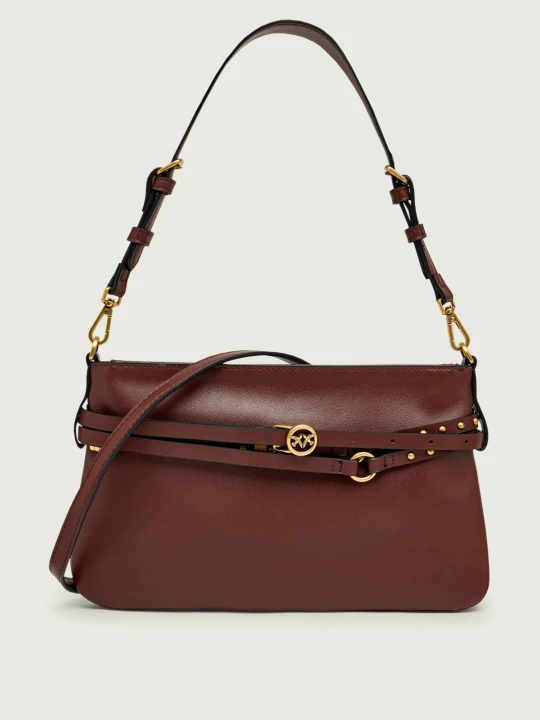 Zdjęcie produktu Pinko Skórzana torebka na ramię BELT BAG MINI bordowy