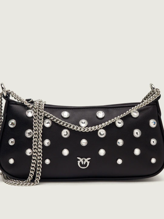 Zdjęcie produktu Pinko Skórzana torebka na ramię HALF MOON MINI czarny