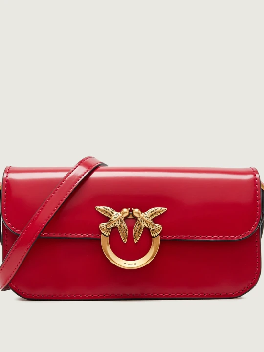 Zdjęcie produktu Pinko Skórzana torebka na ramię Love Box Horizontal czerwony