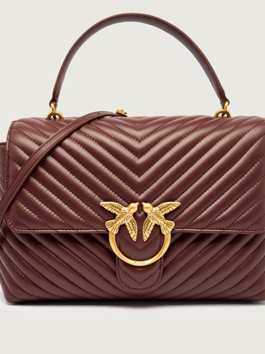 Zdjęcie produktu Pinko Skórzana torebka na ramię LOVE LADY PUFF bordowy