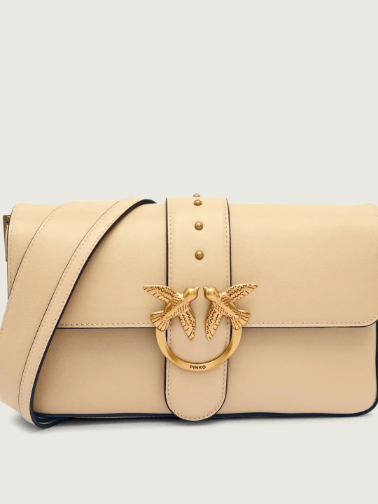 Zdjęcie produktu Pinko Skórzana torebka na ramię Love One Classic beżowy