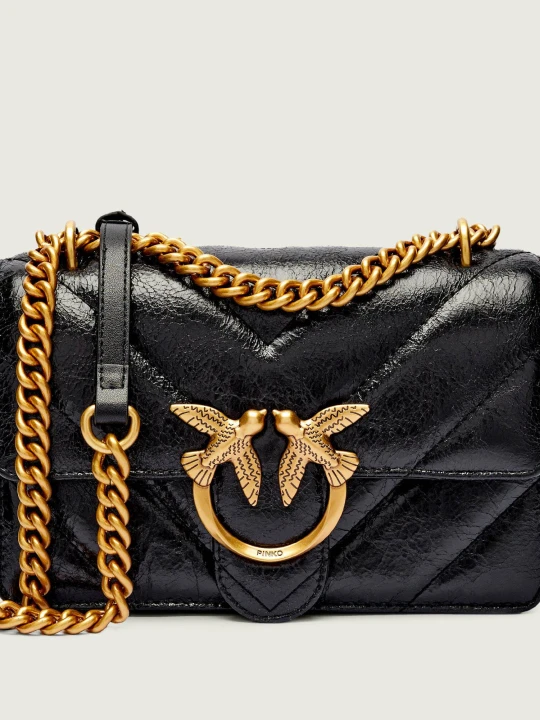 Zdjęcie produktu Pinko Skórzana torebka na ramię Love One Mini Dc czarny