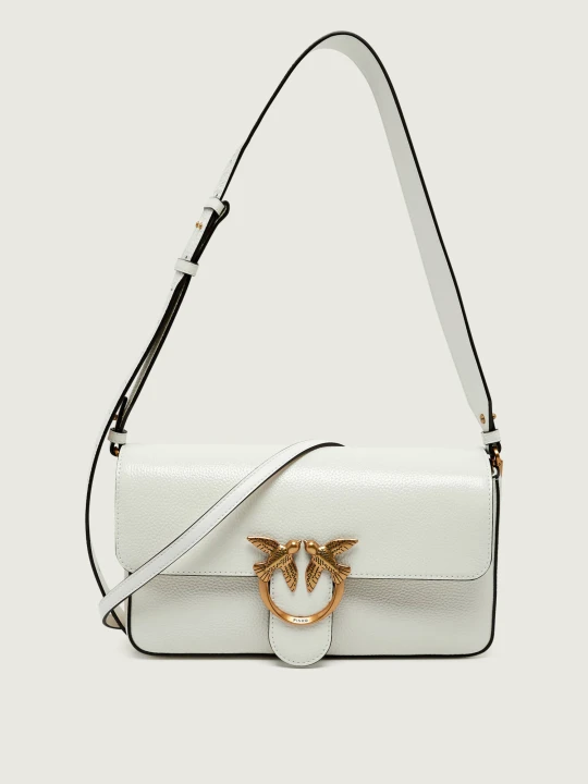 Zdjęcie produktu Pinko Skórzana torebka na ramię LOVE ONE SLOUCHY CLASSIC biały