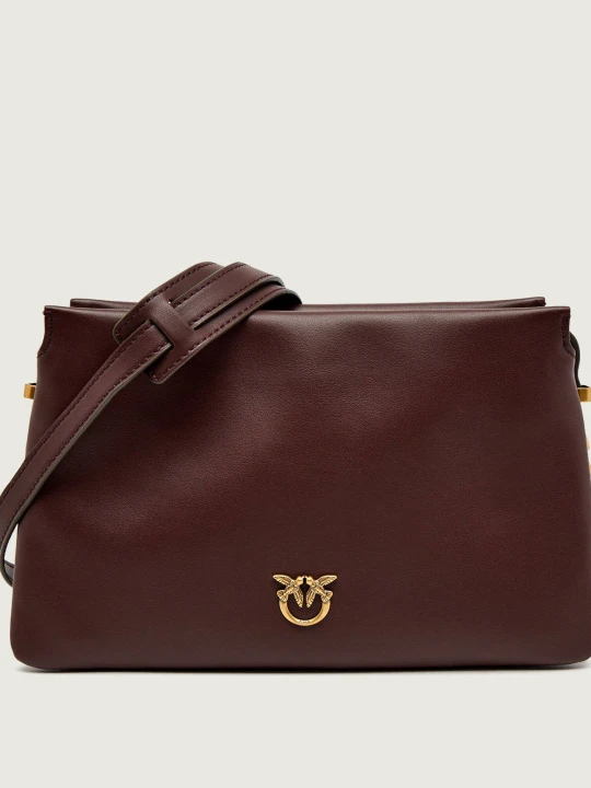 Zdjęcie produktu Pinko Skórzana torebka na ramię TRIPLET MINI bordowy