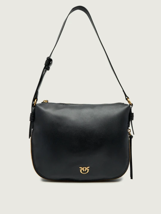 Zdjęcie produktu Pinko Skórzana torebka na ramię Zip Around Classic czarny