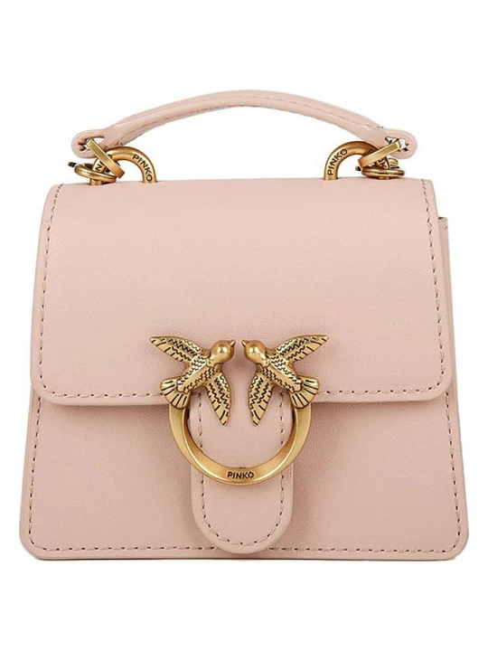 Zdjęcie produktu Pinko Skórzana torebka w kolorze beżowym - 12 x 10 x 5 cm rozmiar: onesize