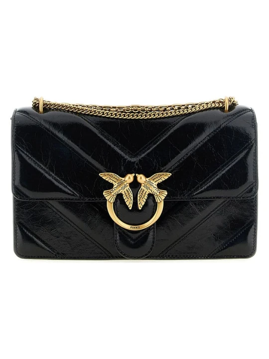 Zdjęcie produktu Pinko Skórzana torebka w kolorze czarnym - 21 x 13 x 7 cm rozmiar: onesize