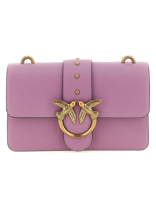 Zdjęcie produktu Pinko Skórzana torebka w kolorze fioletowym - 21 x 13 x 7 cm rozmiar: onesize