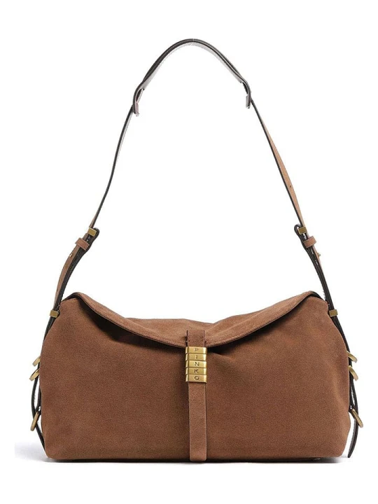 Zdjęcie produktu Pinko Skórzana torebka w kolorze jasnobrązowym - 32 x 19 x 12 cm rozmiar: onesize