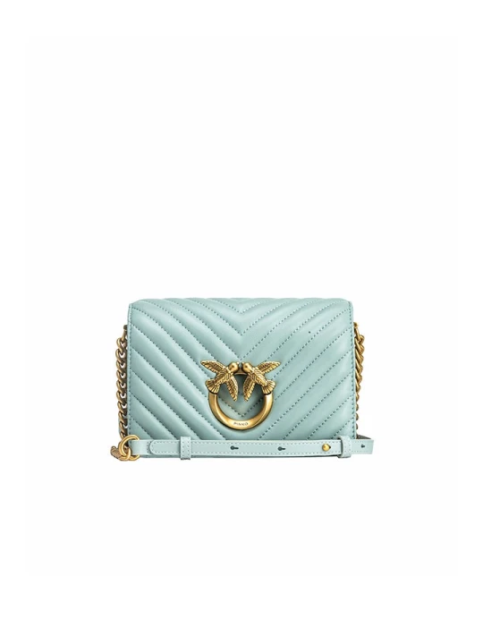 Zdjęcie produktu Pinko Skórzana torebka w kolorze miętowym - 19 x 13 x 7 cm rozmiar: onesize