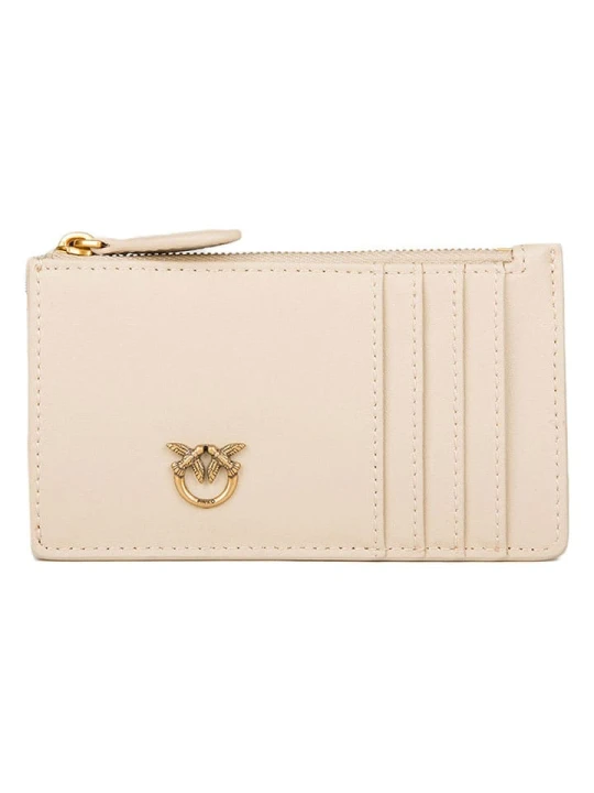 Zdjęcie produktu Pinko Skórzane etui w kolorze beżowym na karty - 13 x 8 x 1 cm rozmiar: onesize