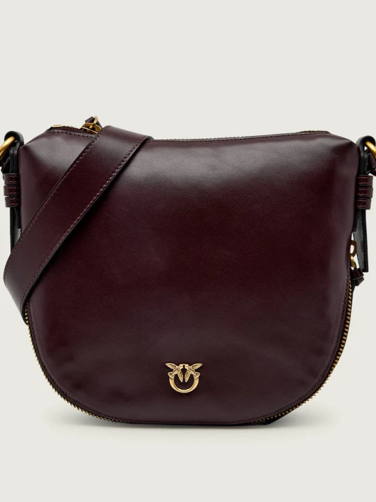 Zdjęcie produktu Pinko Skórzane hobo AROUND MINI bordowy