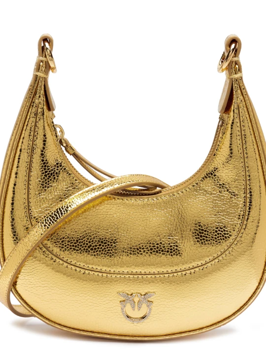 Zdjęcie produktu Pinko Skórzane hobo Brioche Mini złoty