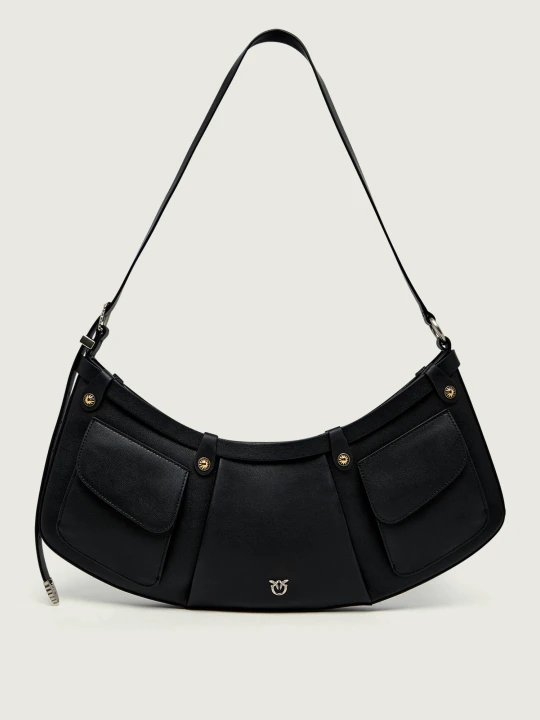 Zdjęcie produktu Pinko Skórzane hobo POCKET BODY BAG BIG czarny
