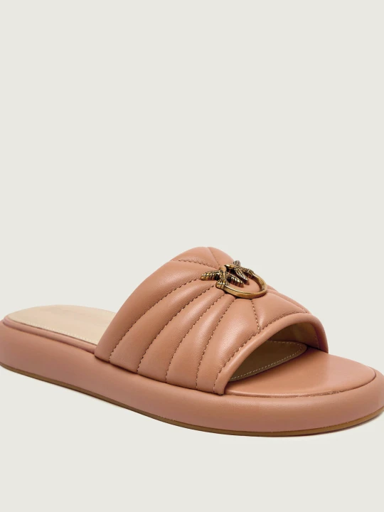 Zdjęcie produktu Pinko Skórzane klapki FIONA 03 beżowy