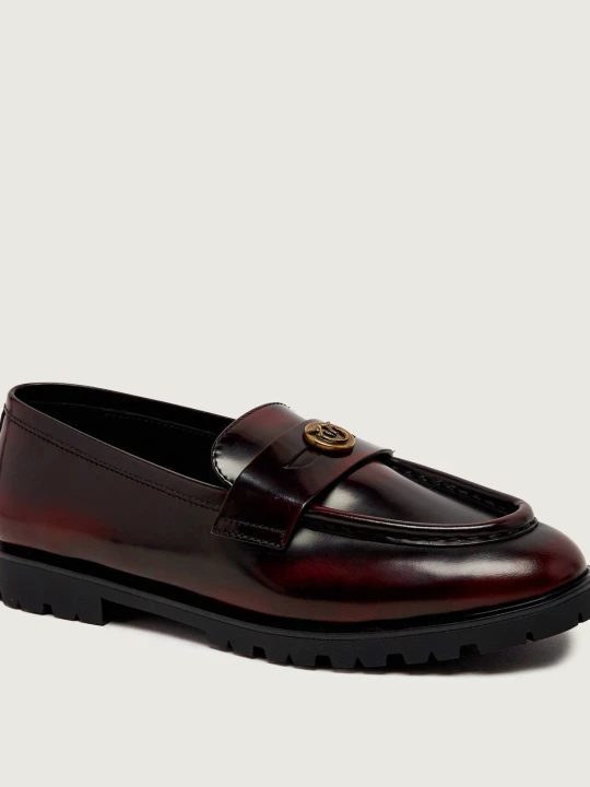 Zdjęcie produktu Pinko Skórzane loafersy Nora 07 bordowy