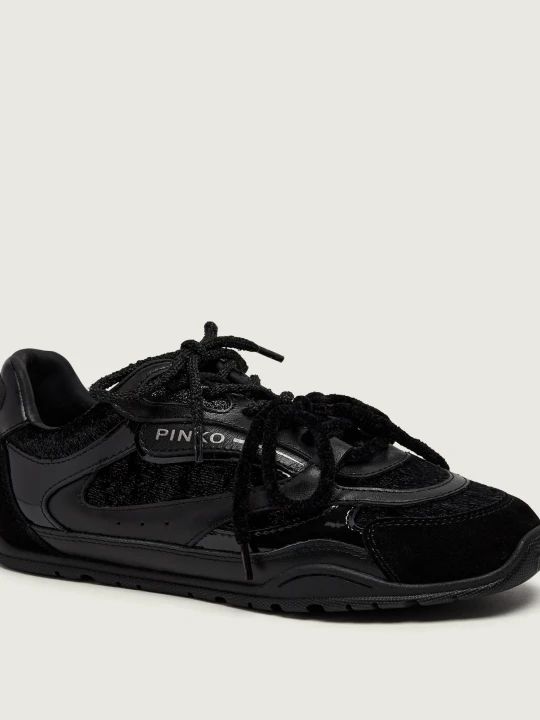 Zdjęcie produktu Pinko Skórzane sneakersy Yulia 01 | zamsz czarny