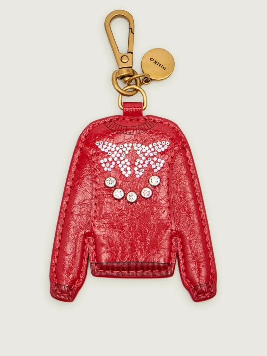 Zdjęcie produktu Pinko Skórzany brelok czerwony