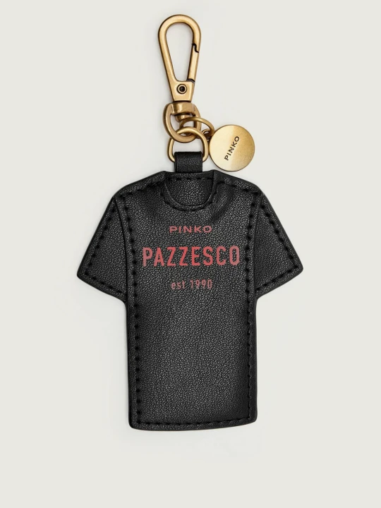 Zdjęcie produktu Pinko Skórzany brelok T-SHIRT PAZZESCO czarny