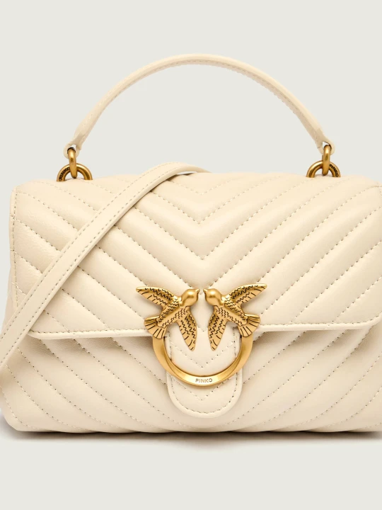 Zdjęcie produktu Pinko Skórzany kuferek LOVE LADY PUFF ecru