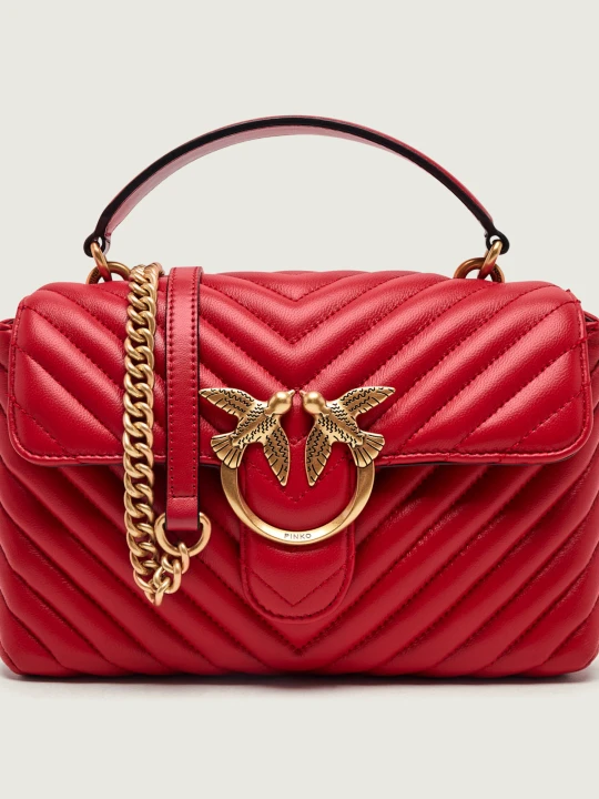 Zdjęcie produktu Pinko Skórzany kuferek Love Lady Puff czerwony