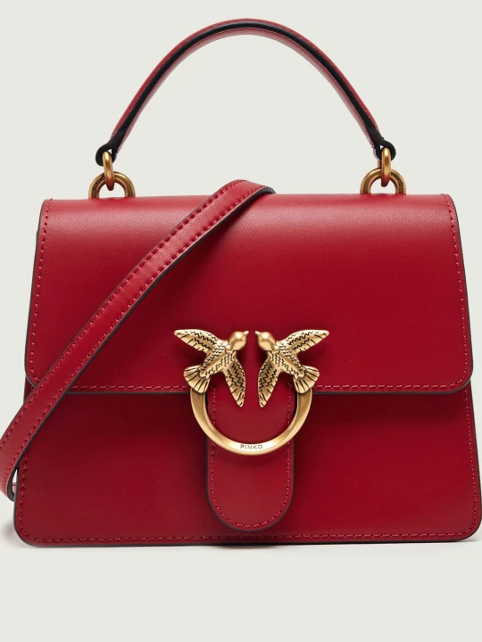 Zdjęcie produktu Pinko Skórzany kuferek Love One Mini czerwony