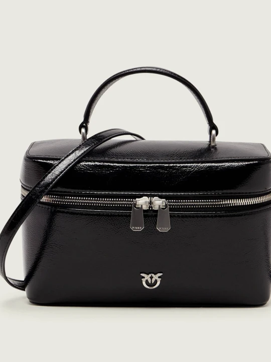 Zdjęcie produktu Pinko Skórzany kuferek VANITY CASE CLASSIC czarny